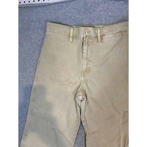 J crew slim wide leg pants womens 30 khaki brown trouser cropped - Picture 2 of 10